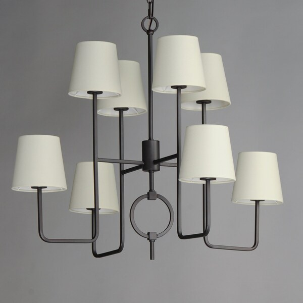 Paoli 8-Light Chandelier, Charcoal Bronze